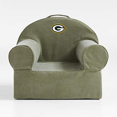 NFL Green Bay Packers Large Cyprus Green Organic Cotton Kids Lounge Nod Chair