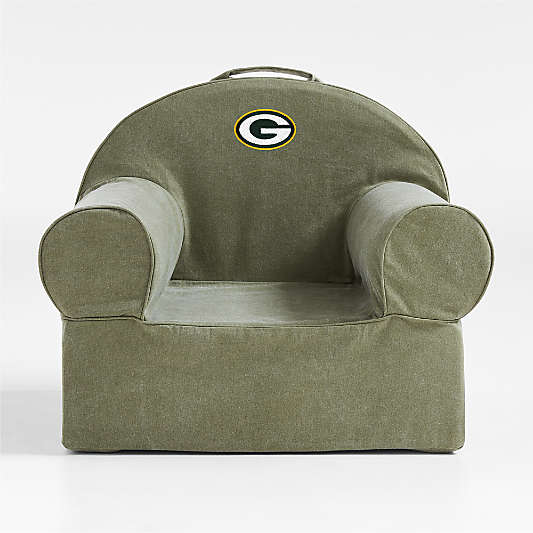 NFL Green Bay Packers Large Cyprus Green Organic Cotton Kids Lounge Nod Chair