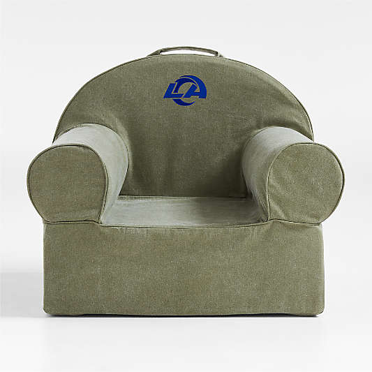 NFL Los Angeles Rams Large Cyprus Green Organic Cotton Kids Lounge Nod Chair