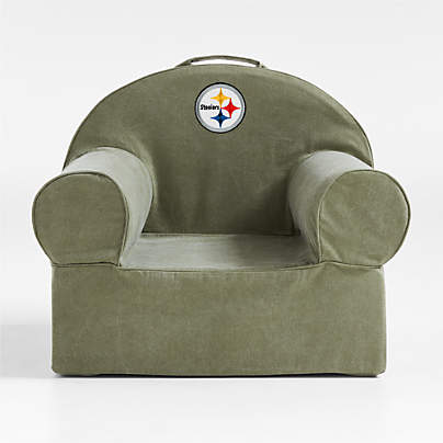 NFL Pittsburgh Steelers Large Cyprus Green Organic Cotton Kids Lounge Nod Chair
