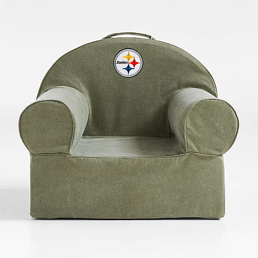 NFL Pittsburgh Steelers Large Cyprus Green Organic Cotton Kids Lounge Nod Chair