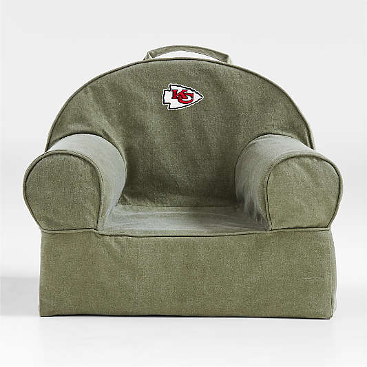 NFL Kansas City Chiefs Small Cyprus Green Organic Cotton Kids Lounge Nod Chair