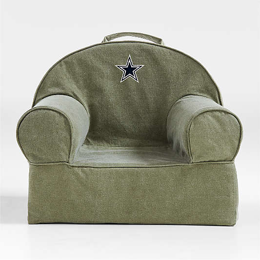 NFL Dallas Cowboys Small Cyprus Green Organic Cotton Kids Lounge Nod Chair