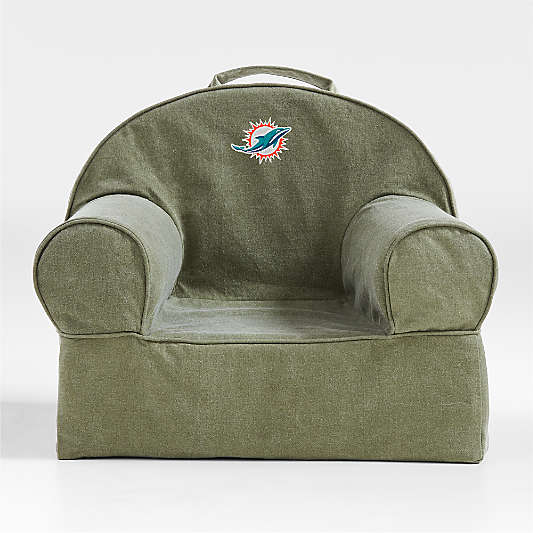 NFL Miami Dolphins Small Cyprus Green Organic Cotton Kids Lounge Nod Chair