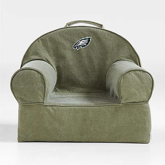 NFL Philadelphia Eagles Small Cyprus Green Organic Cotton Kids Lounge Nod Chair