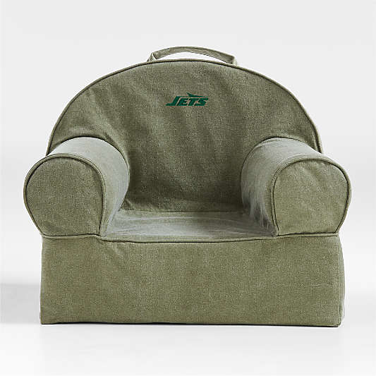 NFL New York Jets Small Cyprus Green Organic Cotton Kids Lounge Nod Chair