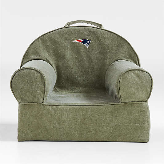 NFL New England Patriots Small Cyprus Green Organic Cotton Kids Lounge Nod Chair