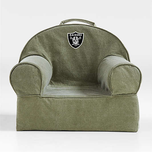 NFL Las Vegas Raiders Small Cyprus Green Organic Cotton Kids Lounge Nod Chair