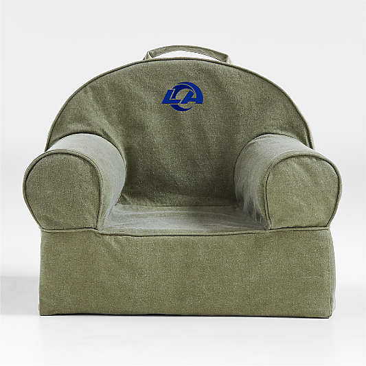 NFL Los Angeles Rams Small Cyprus Green Organic Cotton Kids Lounge Nod Chair