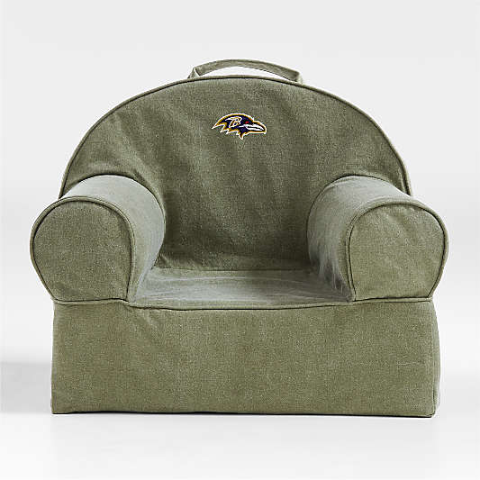 NFL Baltimore Ravens Small Cyprus Green Organic Cotton Kids Lounge Nod Chair