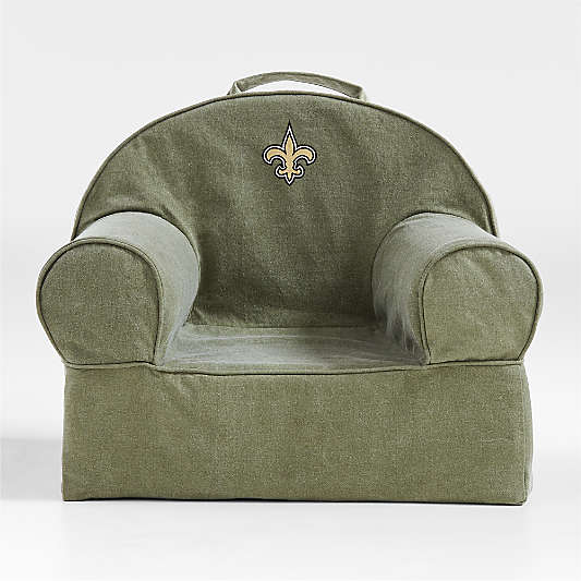 NFL New Orleans Saints Small Cyprus Green Organic Cotton Kids Lounge Nod Chair
