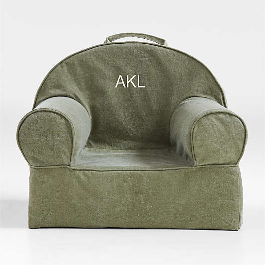 Small Cyprus Green Kids Lounge Nod Chair