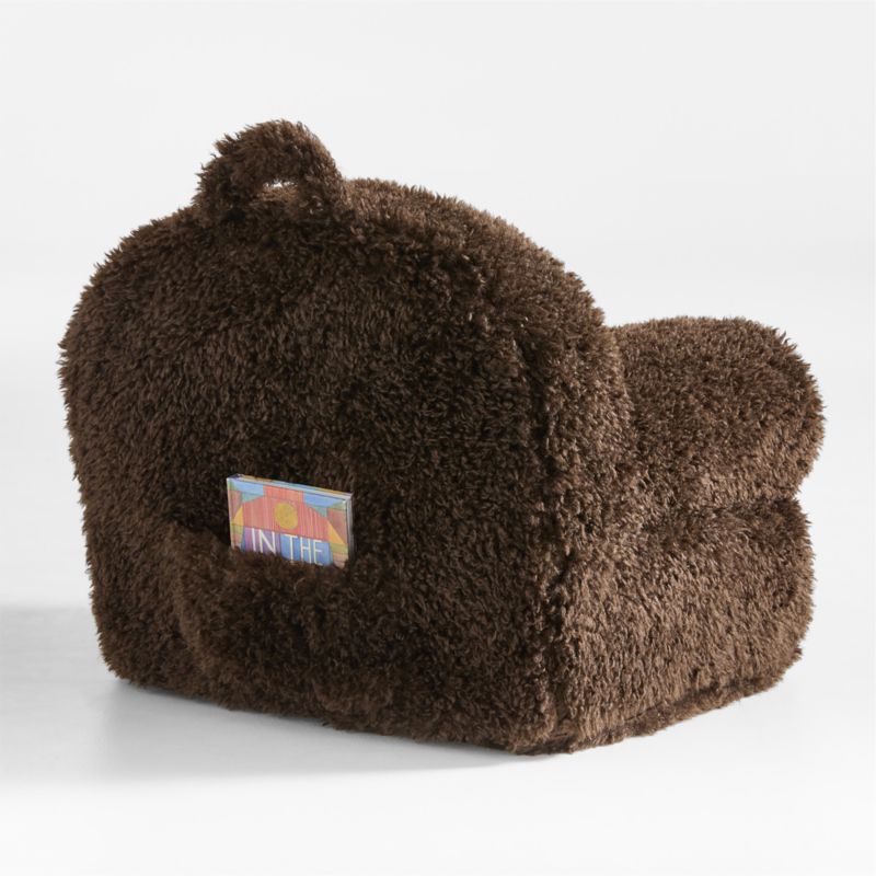 Large Sesame Brown Mongolian Faux Fur Kids Lounge Nod Chair Cover - image 1 of 3