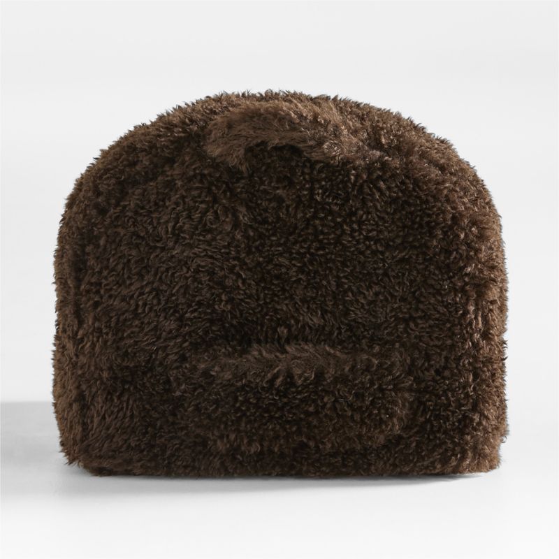 Small Sesame Brown Mongolian Faux Fur Kids Lounge Nod Chair Cover - image 2 of 3