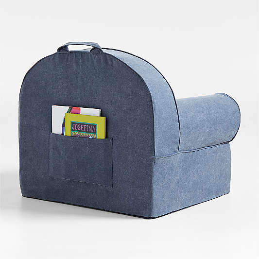 NFL Washington Commanders Large Deep Indigo Organic Cotton Kids Lounge Nod Chair