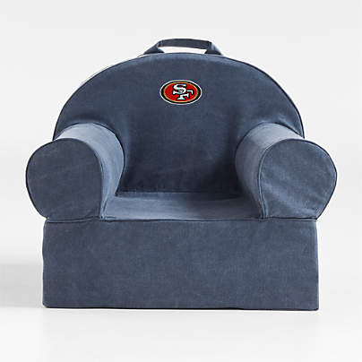 NFL San Francisco 49ers Large Deep Indigo Organic Cotton Kids Lounge Nod Chair