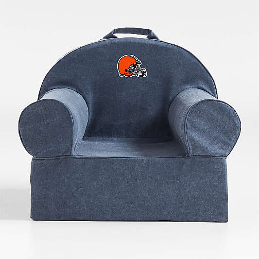 NFL Cleveland Browns Large Deep Indigo Organic Cotton Kids Lounge Nod Chair