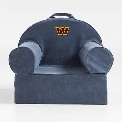 NFL Washington Commanders Large Deep Indigo Organic Cotton Kids Lounge Nod Chair