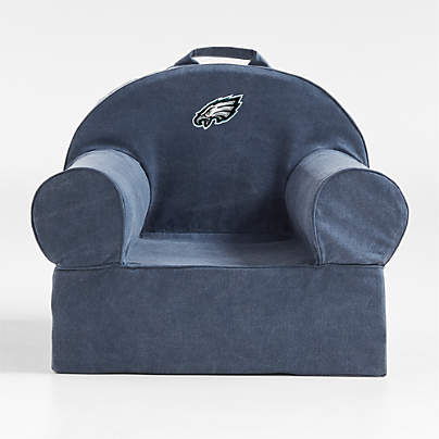 NFL Philadelphia Eagles Large Deep Indigo Organic Cotton Kids Lounge Nod Chair
