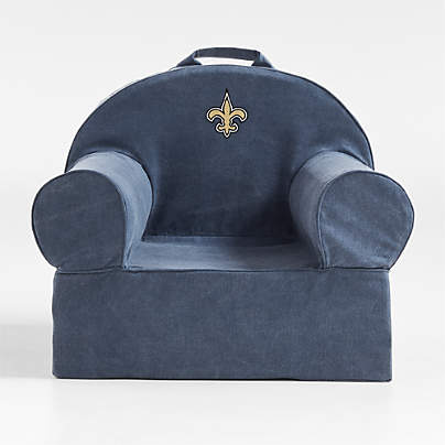 NFL New Orleans Saints Large Deep Indigo Organic Cotton Kids Lounge Nod Chair