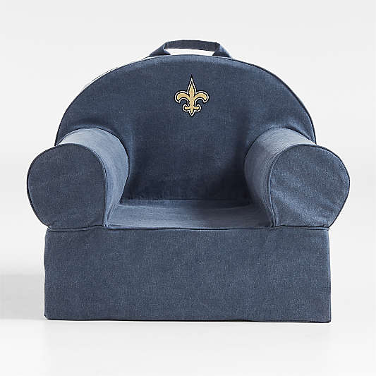NFL New Orleans Saints Large Deep Indigo Organic Cotton Kids Lounge Nod Chair
