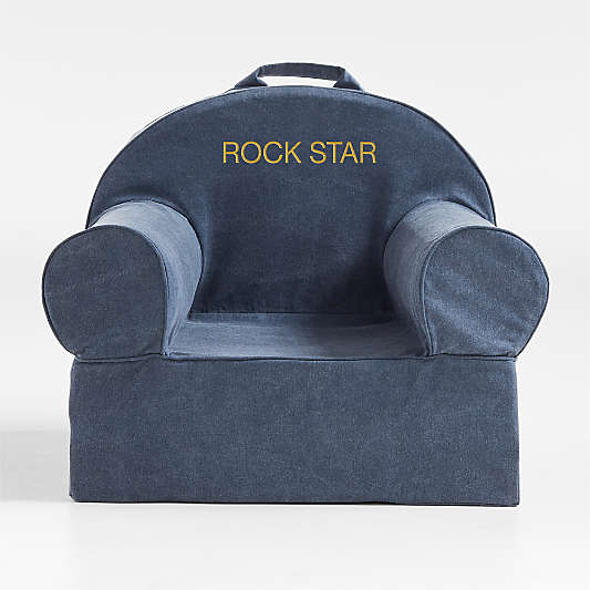 Large Dark Indigo Kids Lounge Nod Chair