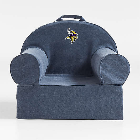 NFL Minnesota Vikings Large Deep Indigo Organic Cotton Kids Lounge Nod Chair