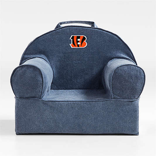 NFL Cincinnati Bengals Small Deep Indigo Organic Cotton Kids Lounge Nod Chair