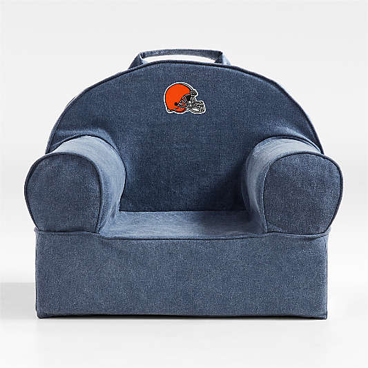 NFL Cleveland Browns Small Deep Indigo Organic Cotton Kids Lounge Nod Chair