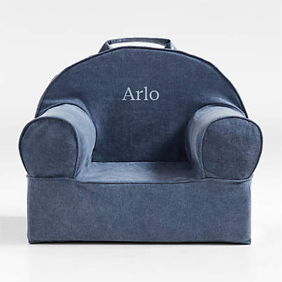 Small Dark Indigo Kids Lounge Nod Chair