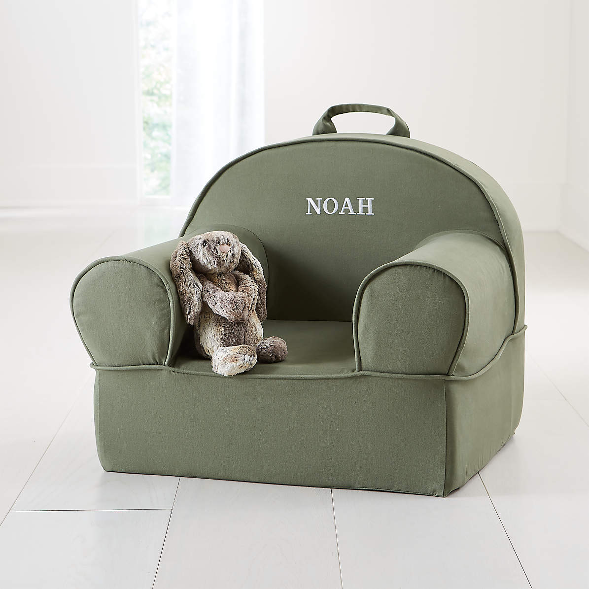 Large Dark Green Personalized Kids Lounge Nod Chair Reviews