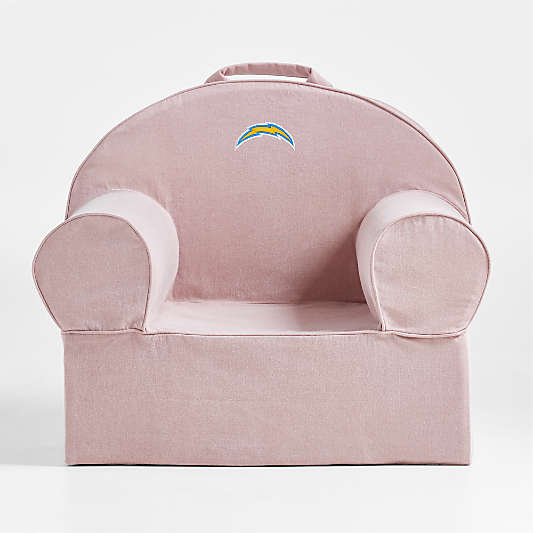 NFL Los Angeles Chargers Large Lilac Mauve Organic Cotton Kids Lounge Nod Chair