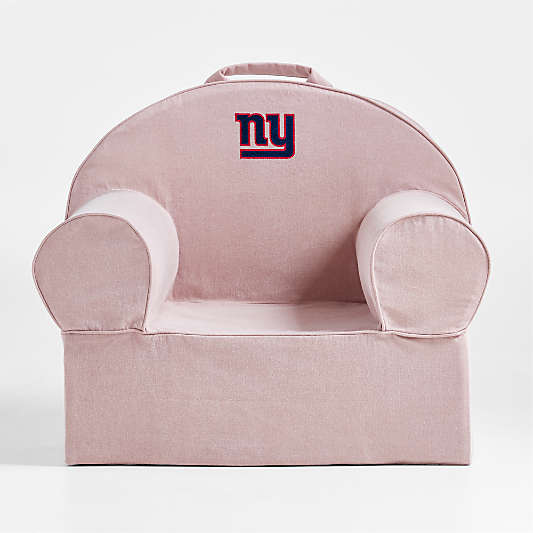 NFL New York Giants Large Lilac Mauve Organic Cotton Kids Lounge Nod Chair