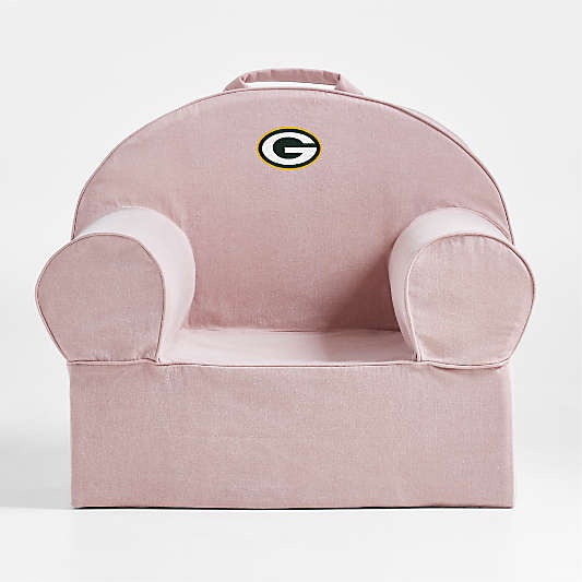 NFL Green Bay Packers Large Lilac Mauve Organic Cotton Kids Lounge Nod Chair