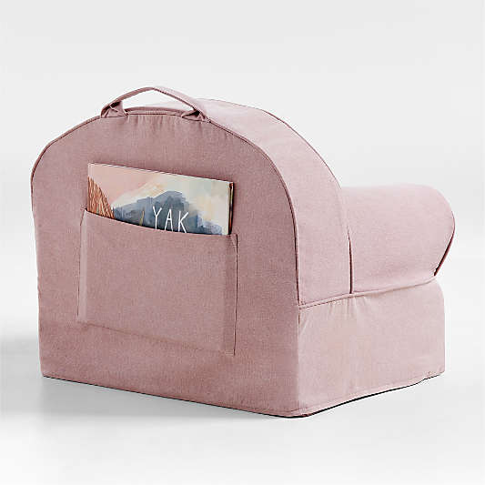 Small Lilac Mauve Organic Cotton Kids Lounge Nod Chair