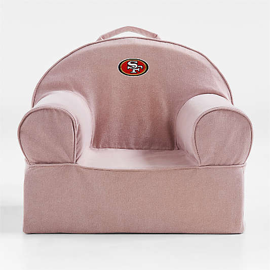 NFL San Francisco 49ers Small Lilac Mauve Organic Cotton Kids Lounge Nod Chair