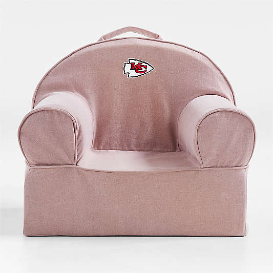 NFL Kansas City Chiefs Small Lilac Mauve Organic Cotton Kids Lounge Nod Chair