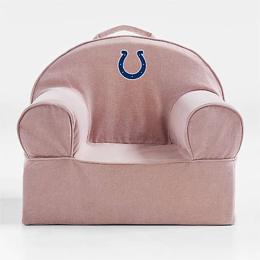 NFL Indianapolis Colts Small Lilac Mauve Organic Cotton Kids Lounge Nod Chair