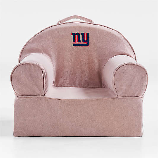 NFL New York Giants Small Lilac Mauve Organic Cotton Kids Lounge Nod Chair