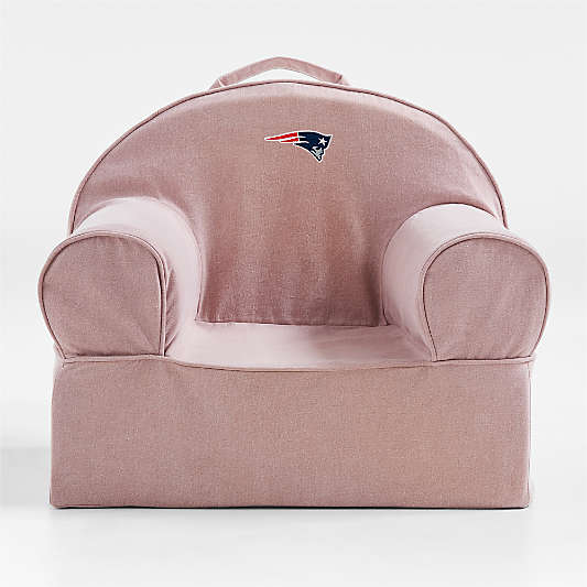 NFL New England Patriots Small Lilac Mauve Organic Cotton Kids Lounge Nod Chair