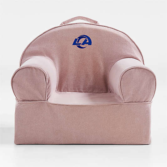 NFL Los Angeles Rams Small Lilac Mauve Organic Cotton Kids Lounge Nod Chair