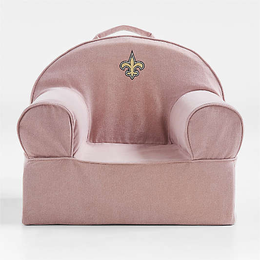 NFL New Orleans Saints Small Lilac Mauve Organic Cotton Kids Lounge Nod Chair