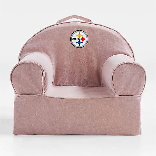 NFL Pittsburgh Steelers Small Lilac Mauve Organic Cotton Kids Lounge Nod Chair