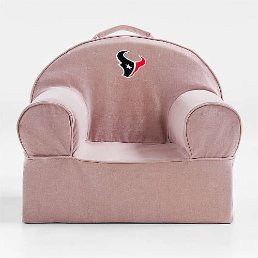 NFL Houston Texans Small Lilac Mauve Organic Cotton Kids Lounge Nod Chair