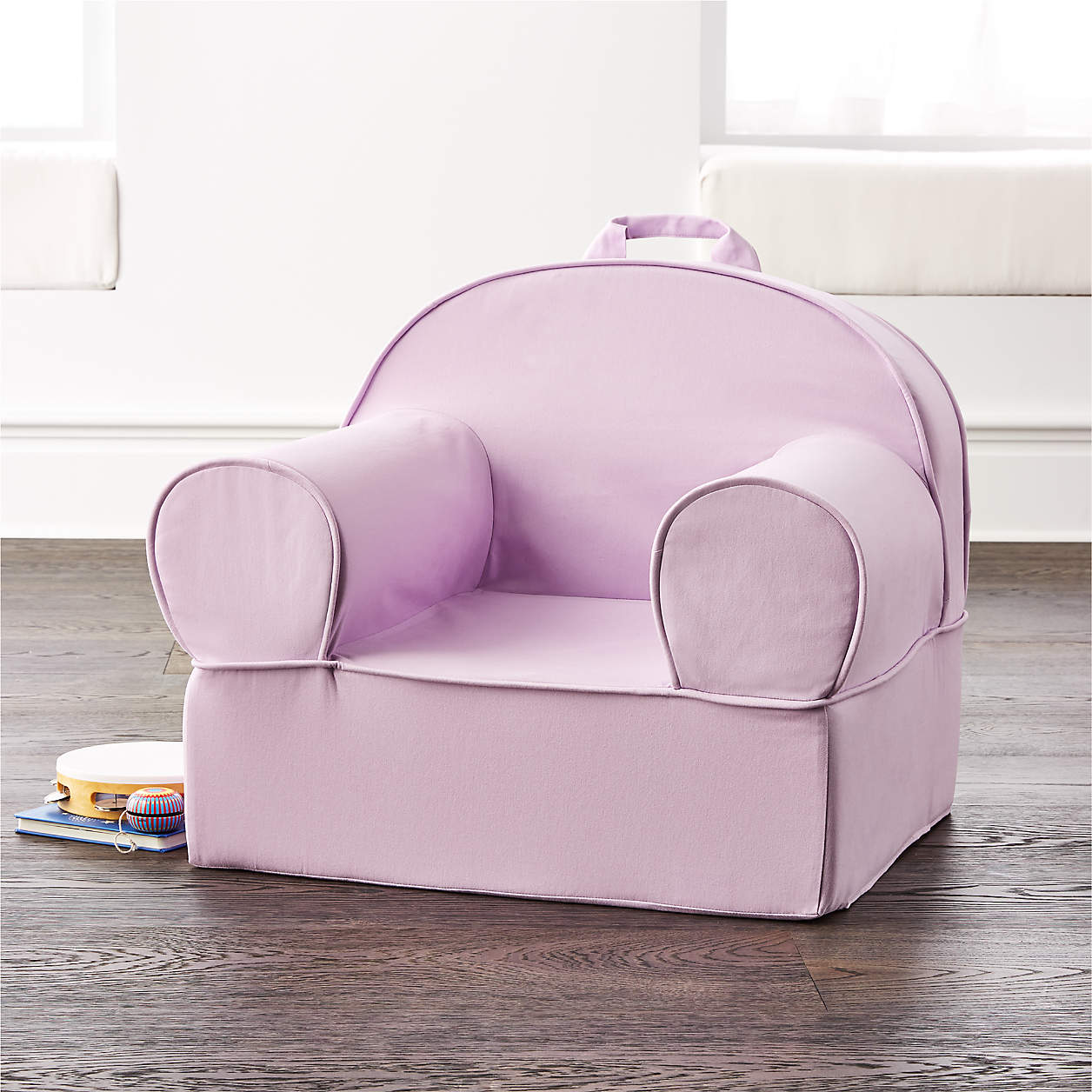 Large Light Purple Personalized Kids Lounge Nod Chair + Reviews Crate