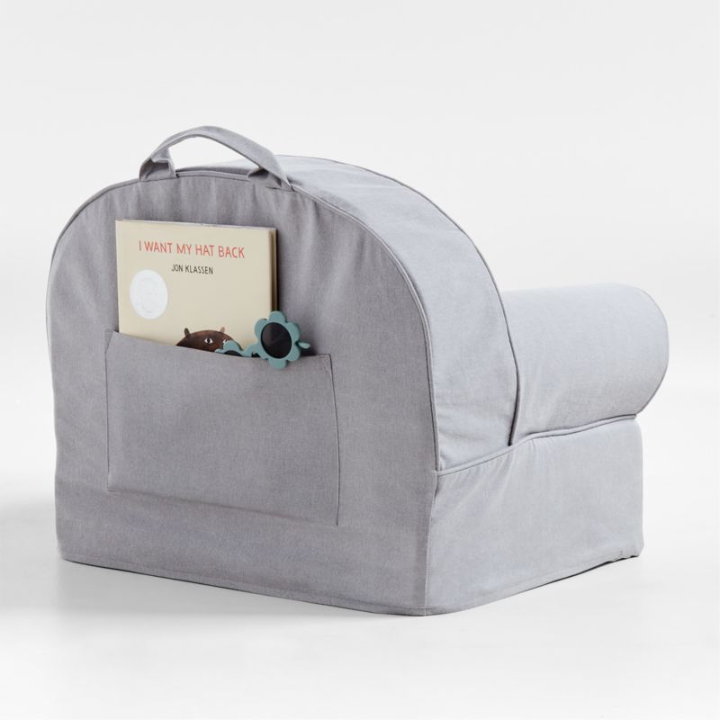 Small Pewter Grey Kids Lounge Nod Chair - image 6 of 8