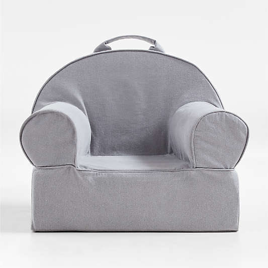 Small Pewter Grey Kids Lounge Nod Chair