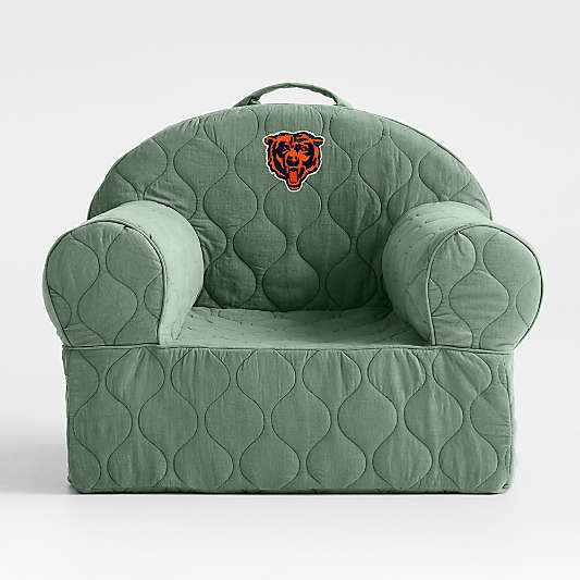 NFL Chicago Bears Large Iceberg Green Quilted Cotton Corduroy Kids Lounge Nod Chair
