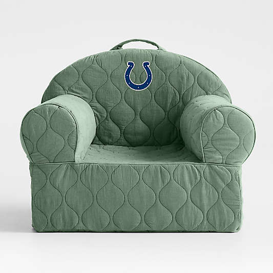 NFL Indianapolis Colts Large Iceberg Green Quilted Cotton Corduroy Kids Lounge Nod Chair