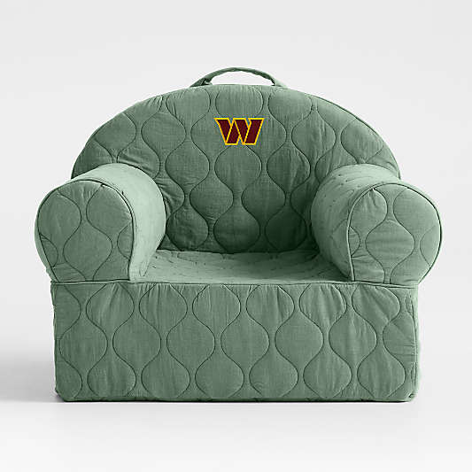 NFL Washington Commanders Large Iceberg Green Quilted Cotton Corduroy Kids Lounge Nod Chair